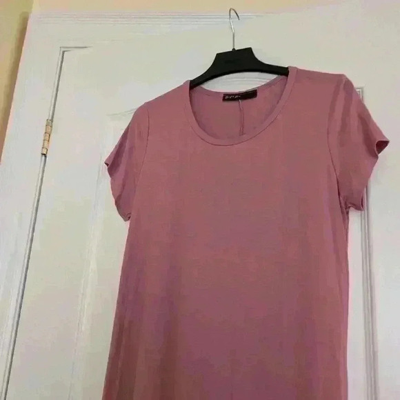 Basic pink short sleeve t shirt dress brit and  bri - Picture 7 of 9